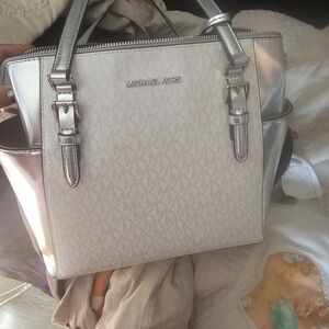 Michael Kors Metallic Silver Shoulder Bag